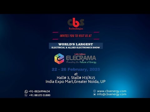 Elecrama 2025 Exclusive: CBS Technologies Unveils Next-Gen Power &amp; Energy Solutions