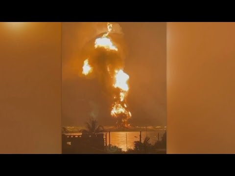WATCH: Shocking footage shows massive fire at oil facility in Cuba
