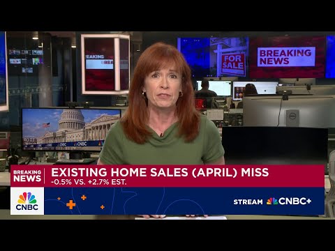 April existing home sales miss, slowest pace since 2009
