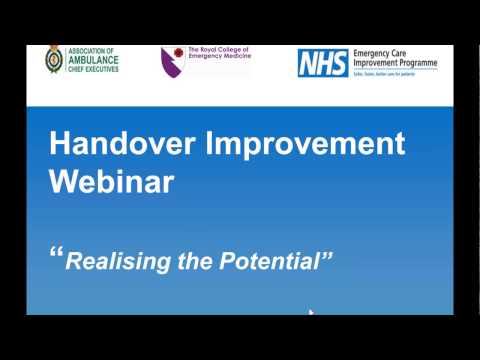 Realising the Potential – “An improved approach to ambulance handover”
