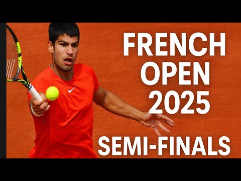 🔥 French Open 2025 SEMI-FINALS: Alcaraz v Musetti, Djokovic v Sinner – LIVE Drama! 🎾 #carlosalcaraz