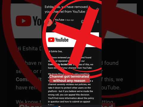 Channel got terminated without any reason || How I recovered my suspended YouTube channel