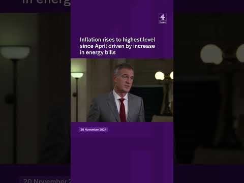 Inflation rises to highest level since April driven by increase in energy bills