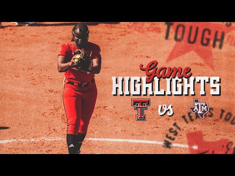 Texas Tech Softball v. Texas A&amp;M - Highlights