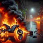 A Tragic Night: Fire Breaks Out from Charging Electric Motorcycle