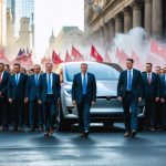 Power Players Rally Behind Tesla Amid Controversy and Political Upheaval