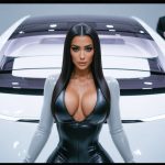 The Futuristic Fusion: Kim Kardashian’s Glamour Meets Tesla’s Technological Marvels