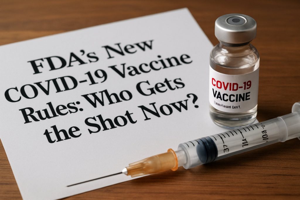 FDA’s New COVID-19 Vaccine Rules: Who Gets the Shot Now? FDA’s New COVID-19 Vaccine Rules: Who Gets the Shot Now?