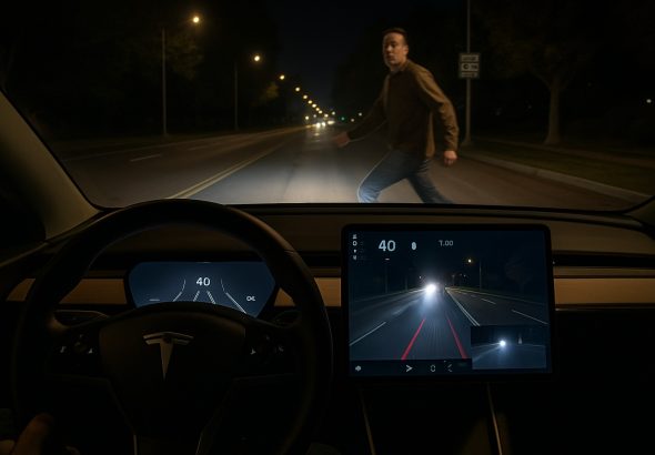 The Terrifying Split Second That Exposed Tesla’s Self-Driving Dilemma