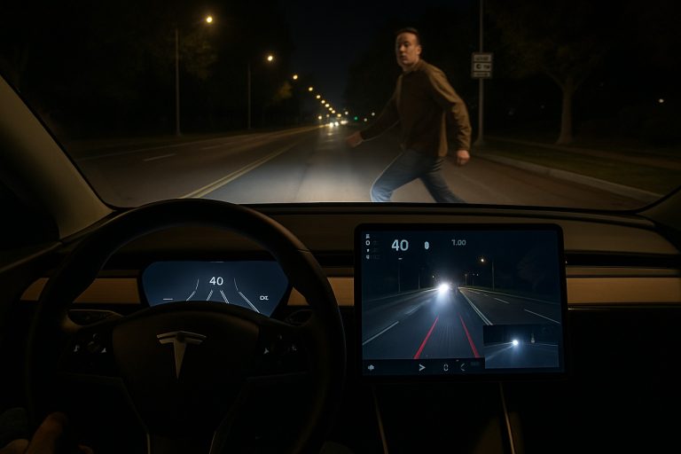 The Terrifying Split Second That Exposed Tesla’s Self-Driving Dilemma