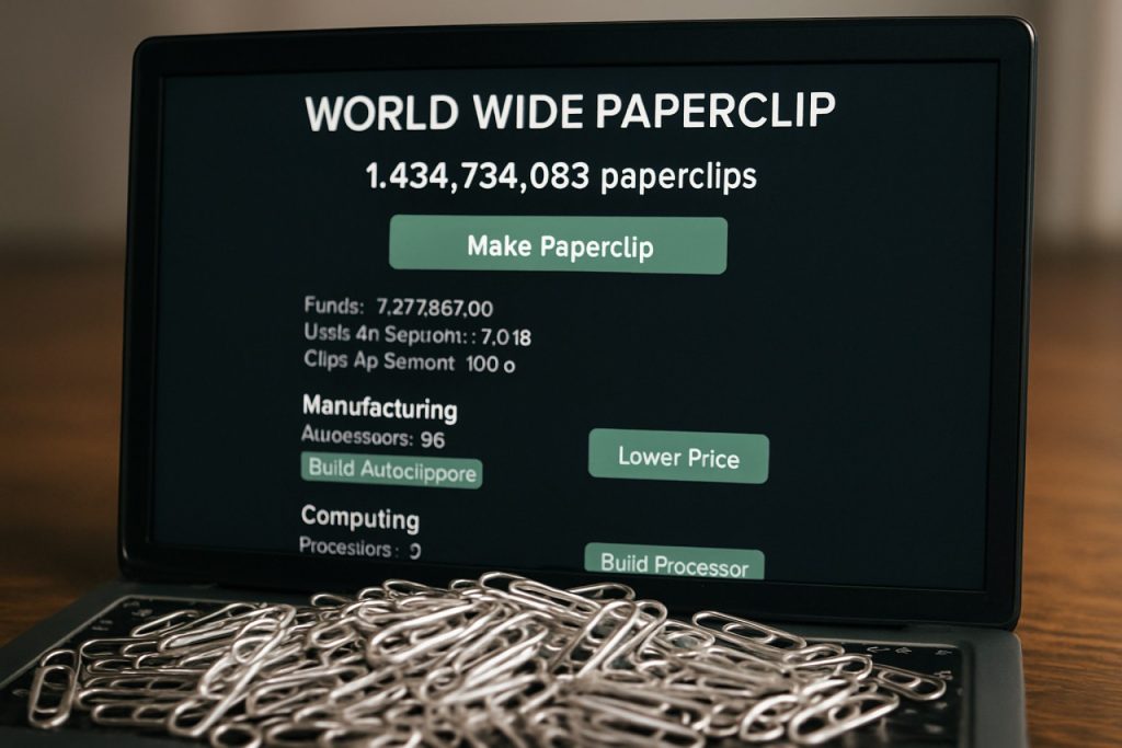 World Wide Paperclip: The Addictive AI Game That Redefines Obsession World Wide Paperclip: The Addictive AI Game That Redefines Obsession