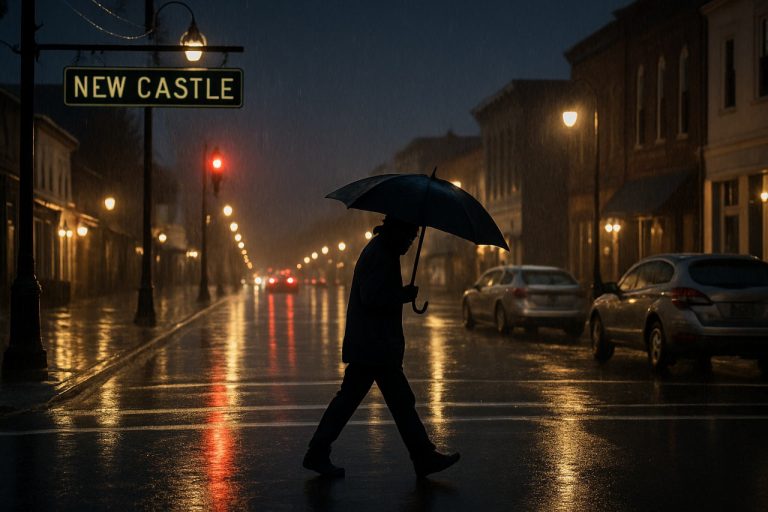 A Night of Rain: What the Forecast Means for New Castle Residents This Evening