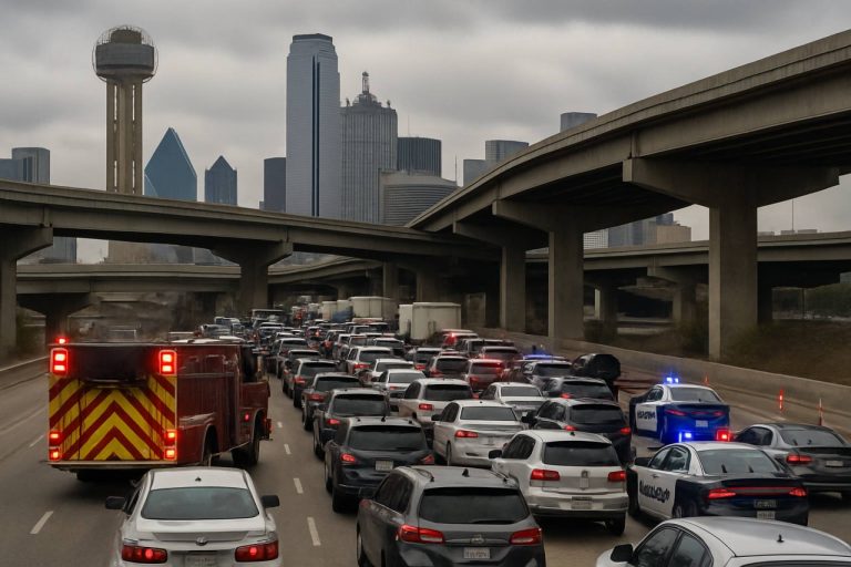 Dallas Commute Grinds to a Halt After Shocking Tragedy at Major Interchange