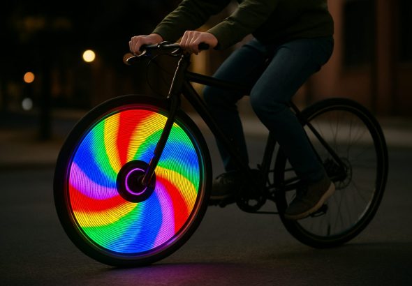 SpokePOV: Transform Your Bike Wheels with Dazzling LED Visuals
