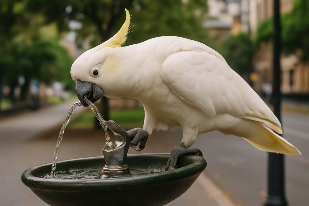 Clever Cockatoos Outsmart Sydney: Wild Birds Master City Drinking Fountains in Surprising Twist Clever Cockatoos Outsmart Sydney: Wild Birds Master City Drinking Fountains in Surprising Twist