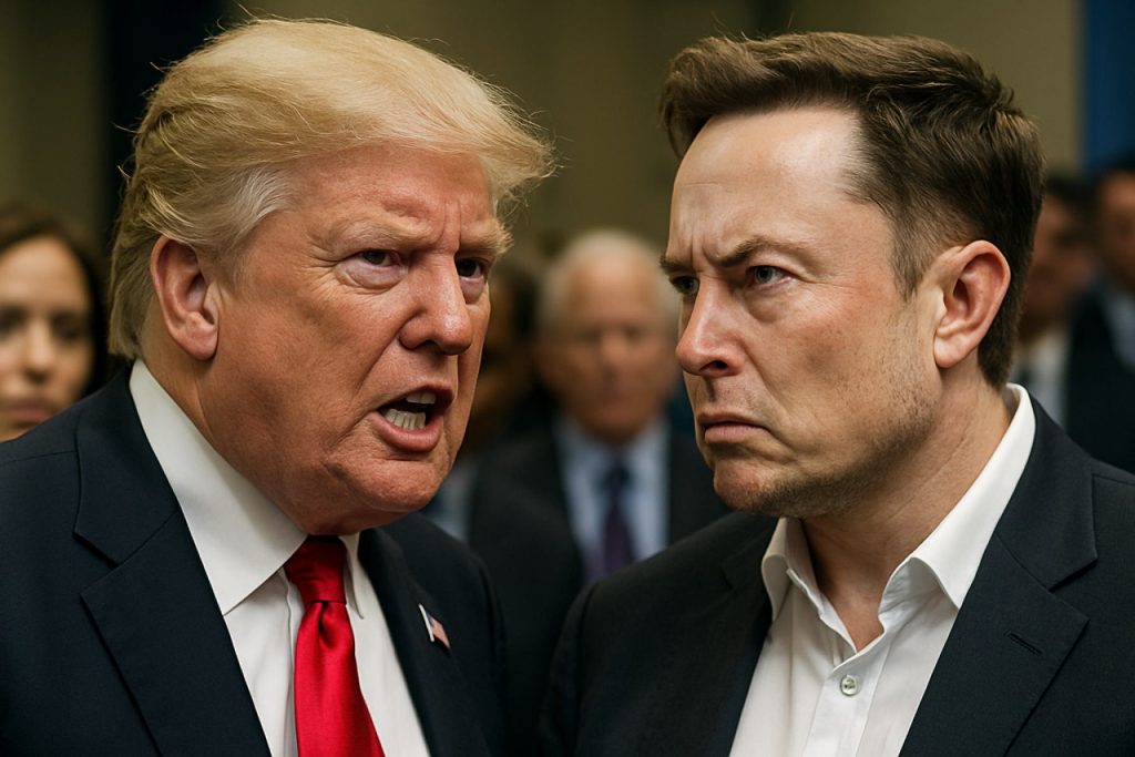 Trump vs. Musk: Explosive Feud Erupts Over ‘Big Beautiful Bill’ as EV Future Hangs in Balance Trump vs. Musk: Explosive Feud Erupts Over ‘Big Beautiful Bill’ as EV Future Hangs in Balance