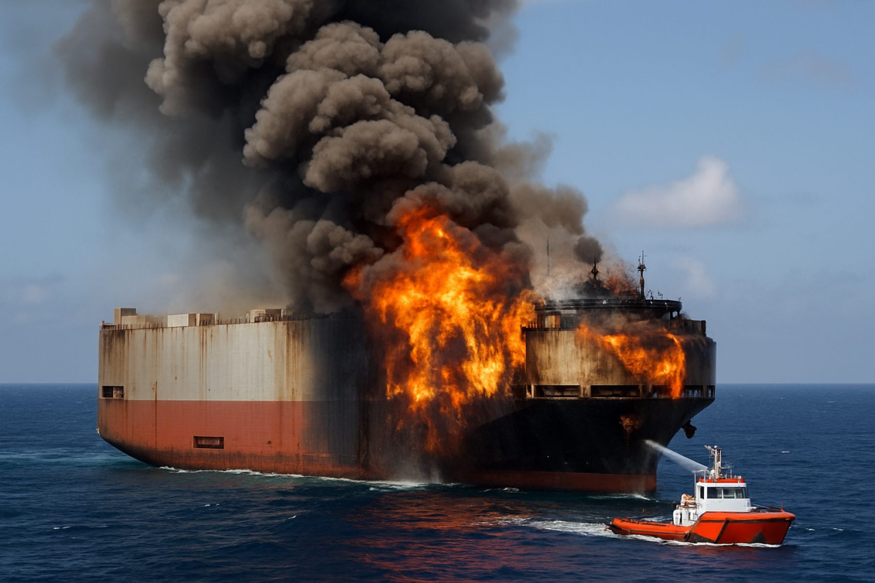 Cargo Ship Inferno: 800 Electric Vehicles Ignite Massive Mid-Pacific Rescue Operation