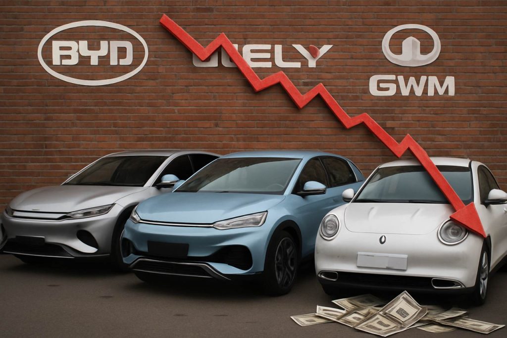 China’s EV War Heats Up: BYD, Geely, and GWM Locked in Brutal Price Battle as Profits Crash China’s EV War Heats Up: BYD, Geely, and GWM Locked in Brutal Price Battle as Profits Crash